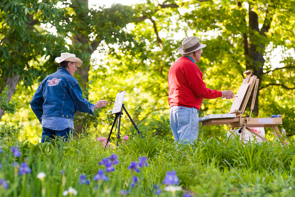 Picnic & outdoor Painting of the tidal river Thames, London UK