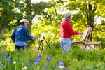 Picnic & outdoor Painting of the tidal river Thames, London UK