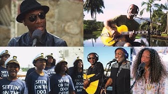 Several singers, known & unknown, performing an Otis Redding song